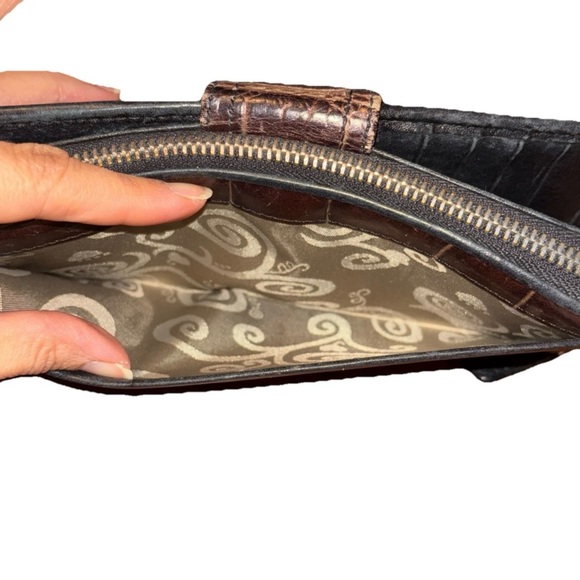 Vintage Brighton Pebble Black‎ Brown Leather Wallet - Picture 9 of 16